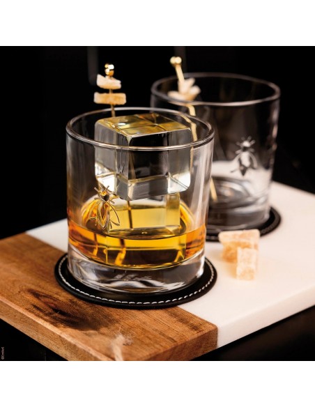 Set de 4 Vasos Cortos Abeja