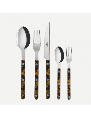 Set de 5 Piezas Bistrot Faux Tortoise