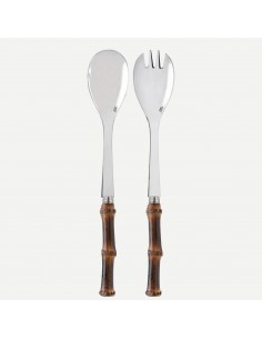 Set de 2 Piezas de Servir Ensalada Panda - Bambú Oscuro