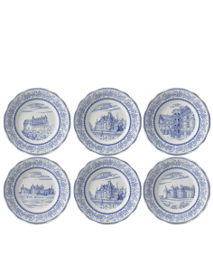 Set de 6 Platos de Postre Châteaux de la Loire