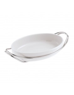 Platón Ovalado con Soporte - Pequeño