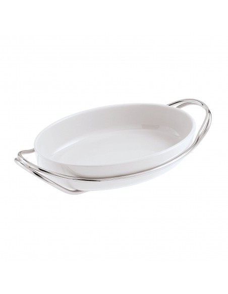 Platón Ovalado con Soporte - Pequeño
