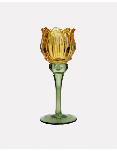Candelabro Tulip Glass - Amarillo