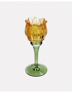 Candelabro Tulip Glass - Amarillo 2