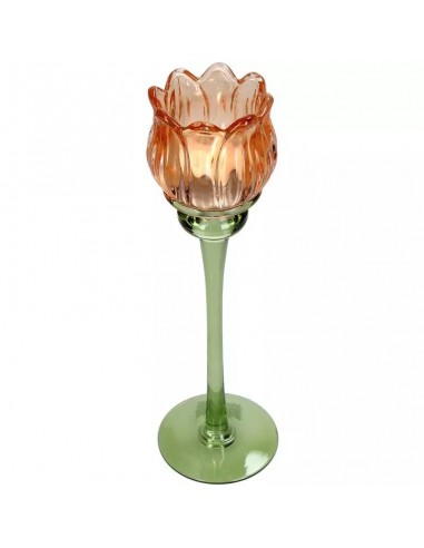Candelabro Flower Glass - Naranja