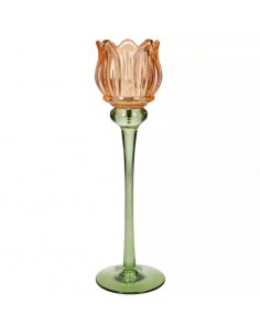Candelabro Flower Glass - Naranja 2