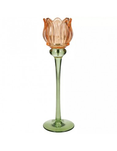 Candelabro Flower Glass - Naranja