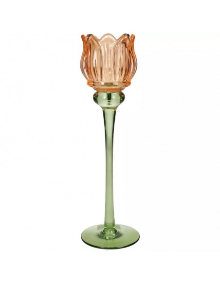 Candelabro Flower Glass - Naranja