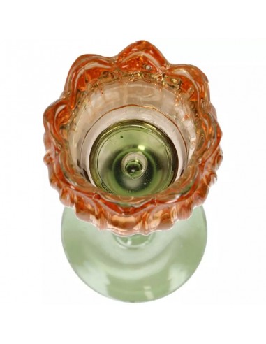 Candelabro Flower Glass - Naranja