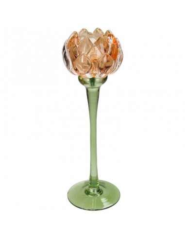 Candelabro Flower Glass - Naranja
