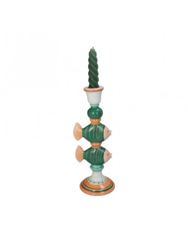 Candelabro Fishes Stoneware