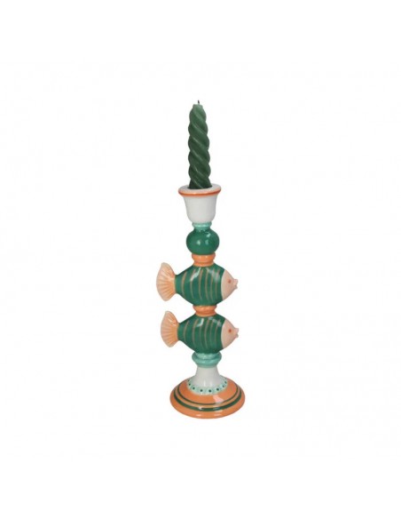 Candelabro Fishes Stoneware