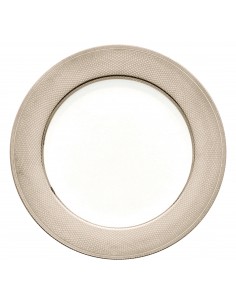 Plato Base Guilloché - Plateado