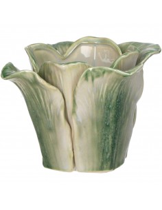 Planter Cabbage Stoneware - Green
