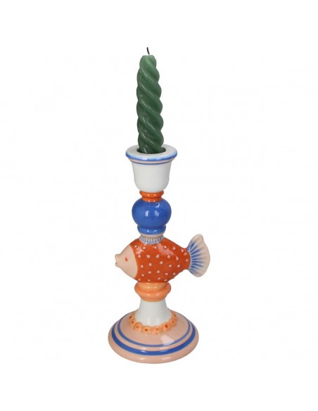 Portavelas Fish Stoneware