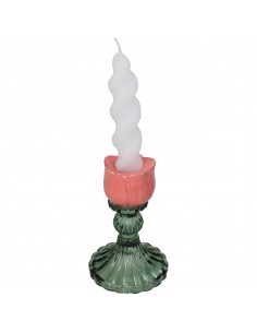 Portavelas Tulip Glass Peach