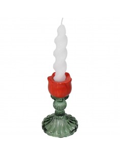 Portavelas Tulip Glass Orange