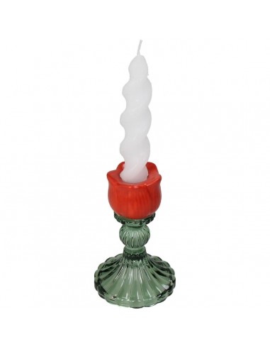 Portavelas Tulip Glass Orange