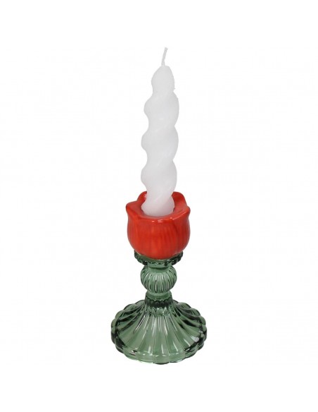 Portavelas Tulip Glass Orange