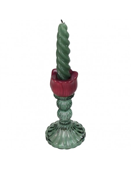 Portavelas Tulip Glass Purple