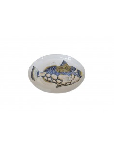 Centrotavola Ovale Basso - Pesce Balestra Blu Tropicale