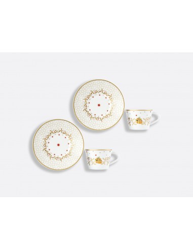 Set de 2 Tazas de Café Noël Blanc