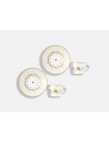 Set de 2 Tazas de Café Noël Blanc