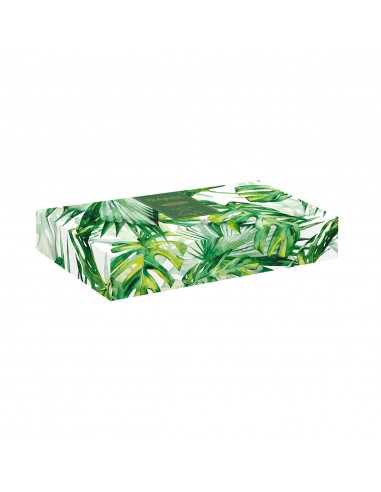 Bowl Tropical Leaf Shape Leaves White