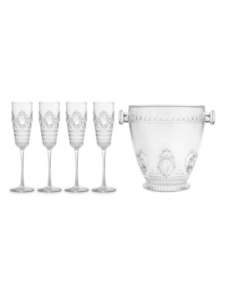Set de 4 Copa Flauta y Hielera Baroque & Rock
