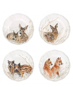 Set de 4 Platos de Pan Animalitos Sologne