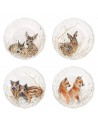 Set de 4 Platos de Pan Animalitos Sologne