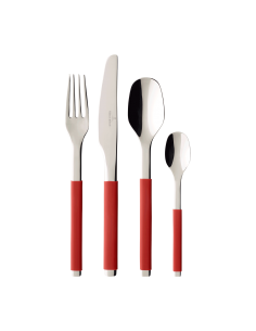 Set de 24 Cubiertos Cranberry S+