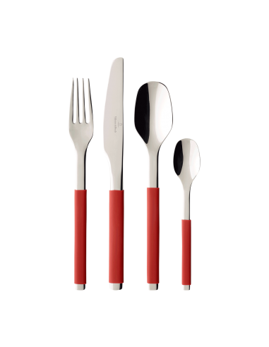 Set de 24 Cubiertos Cranberry S+