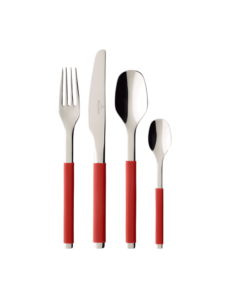 Set de 24 Cubiertos Cranberry S+