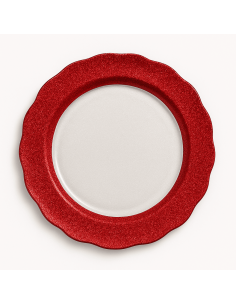 Plato Base Santa Fé Borde Rojo