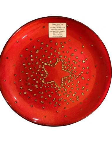 Plato de Postre Estrella - Twinkle Rojo