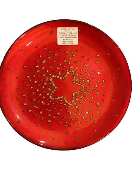 Plato de Postre Estrella - Twinkle Rojo