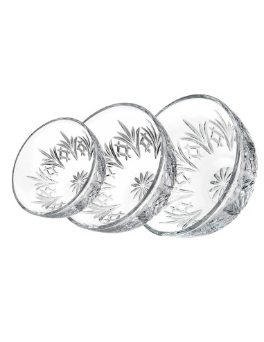 Juego de 3 Ensaladeras de Cristal Dublin