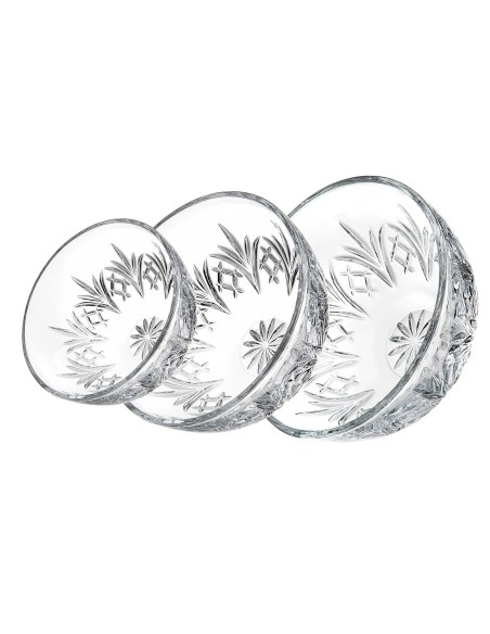Juego de 3 Ensaladeras de Cristal Dublin