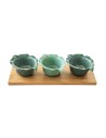 Set 3 Bowls con Bandeja Leaf Shape
