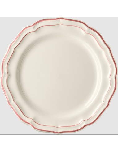 Set de 4 Plato Llano Filet Corail