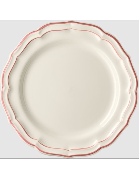 Set de 4 Plato Llano Filet Corail