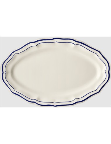 Plato Ovalado Filet Cobalt