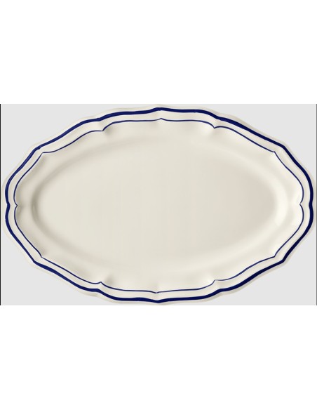 Plato Ovalado Filet Cobalt