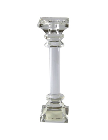 Candelabro con Base Cuadrada- Cristal