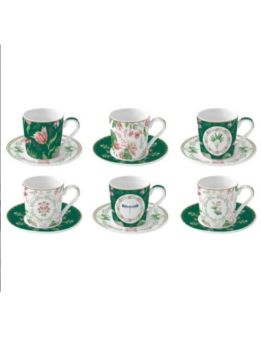 Set de 6 Tazas de Café Botanic Chic