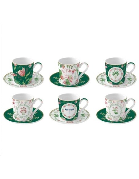 Set de 6 Tazas de Café Botanic Chic