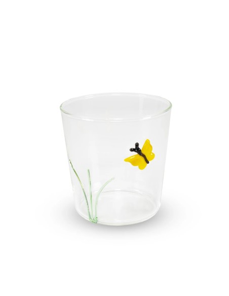 Vaso de Cristal Mariposa