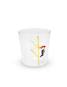 Vaso de Cristal Pájaro Carpintero