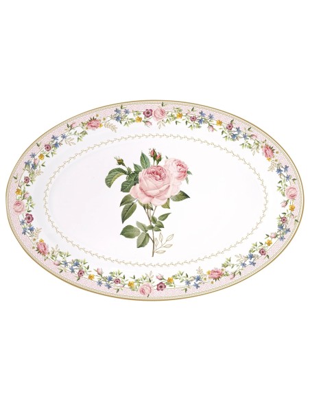 Plato Ovalado Chant Des Roses